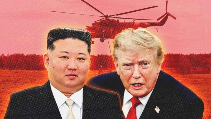 Kim Jong Un, President Donald Trump, and a military helicopter | Illustration: Samuel Corum - Pool via CNP/picture alliance / Consolidated News Photos/Yan Yan / Xinhua News Agency/Newscom/Bumbleedee/Dreamstime