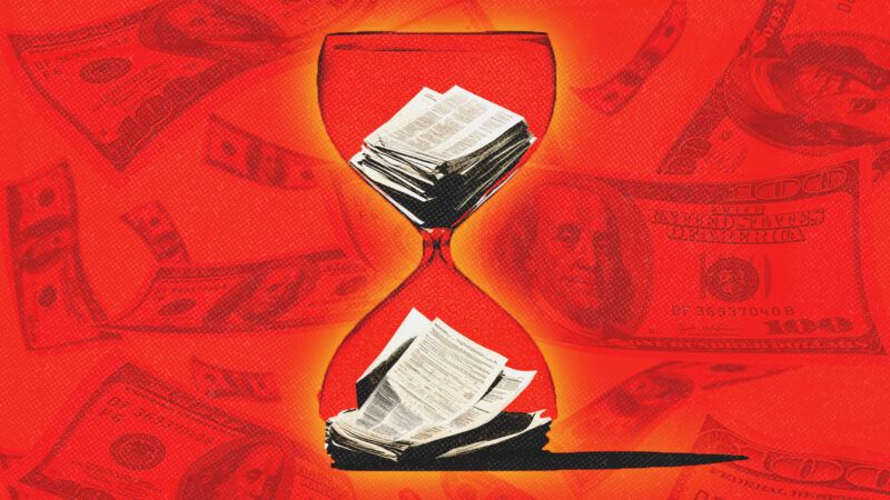 Cash in an hourglass | Illustration: Wieslaw Fila/Dreamstime/Midjourney