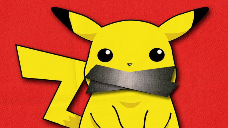 An illustration of Pikachu with his mouth taped over | Illustration: Giovanni Angello/Aksitaykut/Dreamstime/Midjourney.
