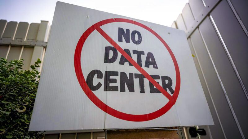An anti-data center protest sign | Photo: Emily Curiel/TNS/Newscom