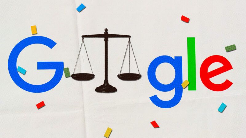 Google logo with the scales of justice | Ken Wolter/Dreamstime. Illustration: Midjourney.