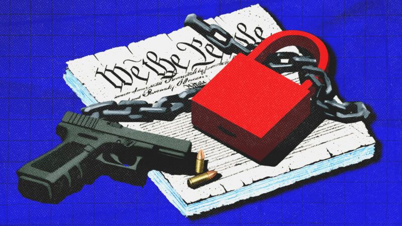 a pistol rests on a padlocked constitution | Luminis/Dreamstime/Midjourney
