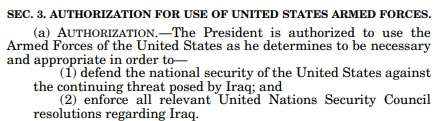 2002 Authorization for Use of Military Force