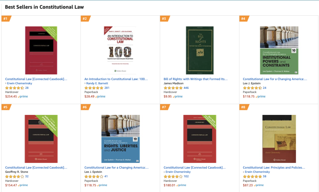 20,000 Copies Sold of “An Introduction to Constitutional Law” 16,779