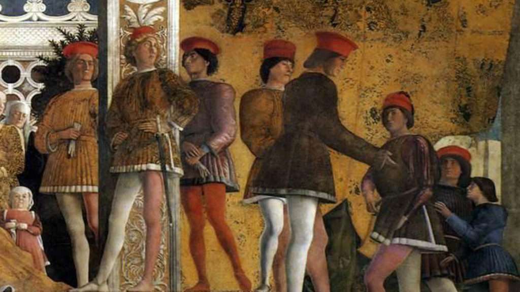 Image: The Court of Gonzaga by Andrea Mantegna; Public domain