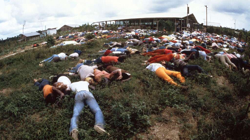 Photo: Jonestown, Guyana, on November 18, 1978; David Hume Kennerly/Getty