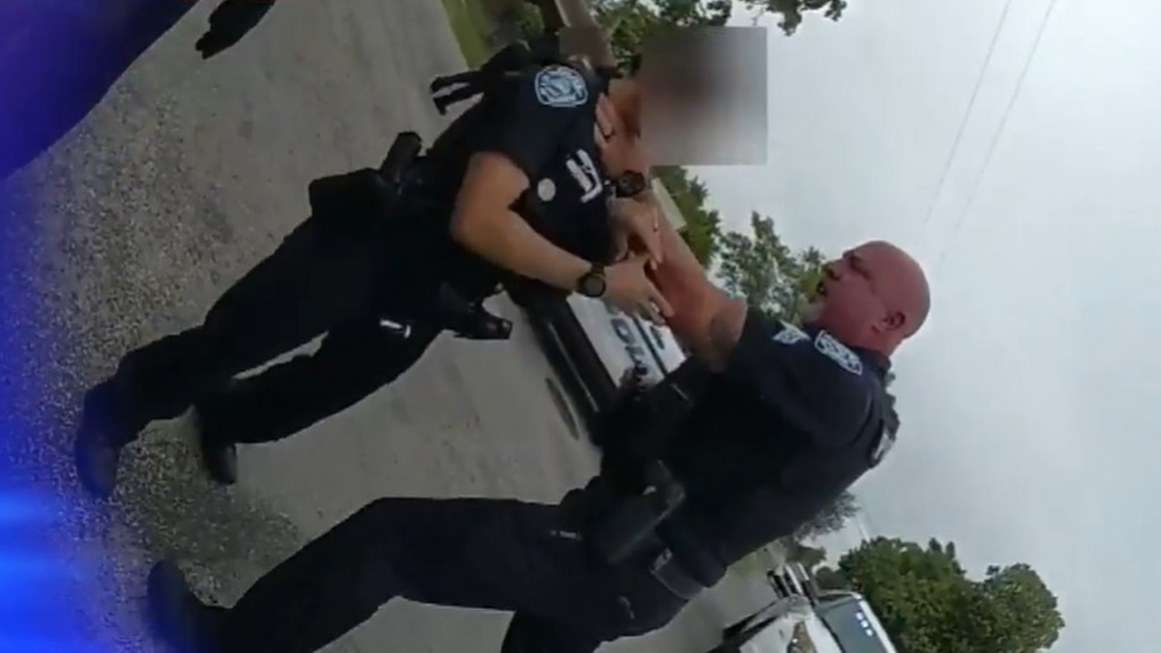 Sunrise, Florida Raging cop Christopher Pullease strangles female