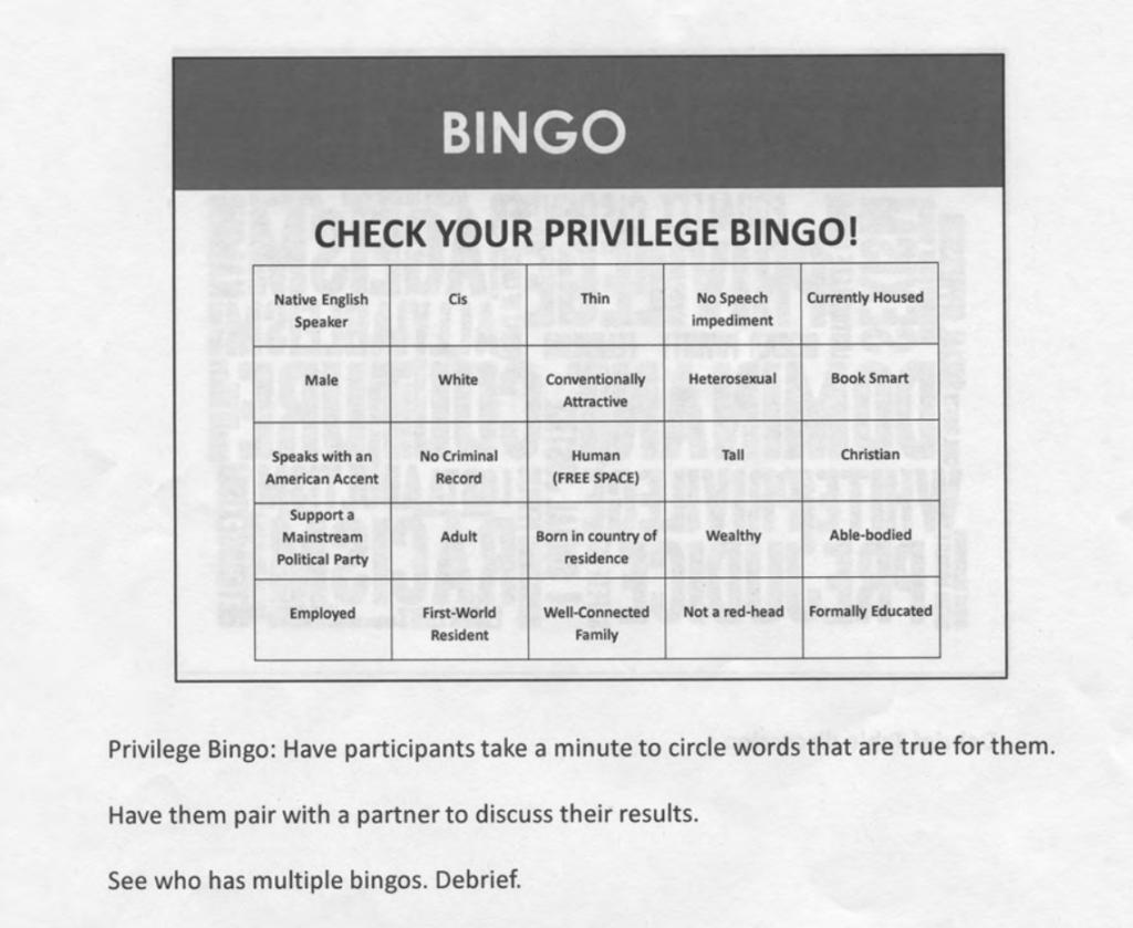 Privileged bingo