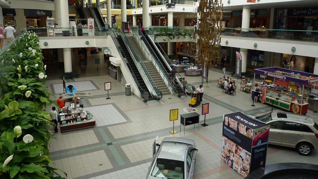 Photo: Southdale Center, the first modern mall in the world, Edina, Minnesota; Wikimedia