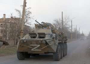 Russian armored vehicle in Ukraine 2 March 2022