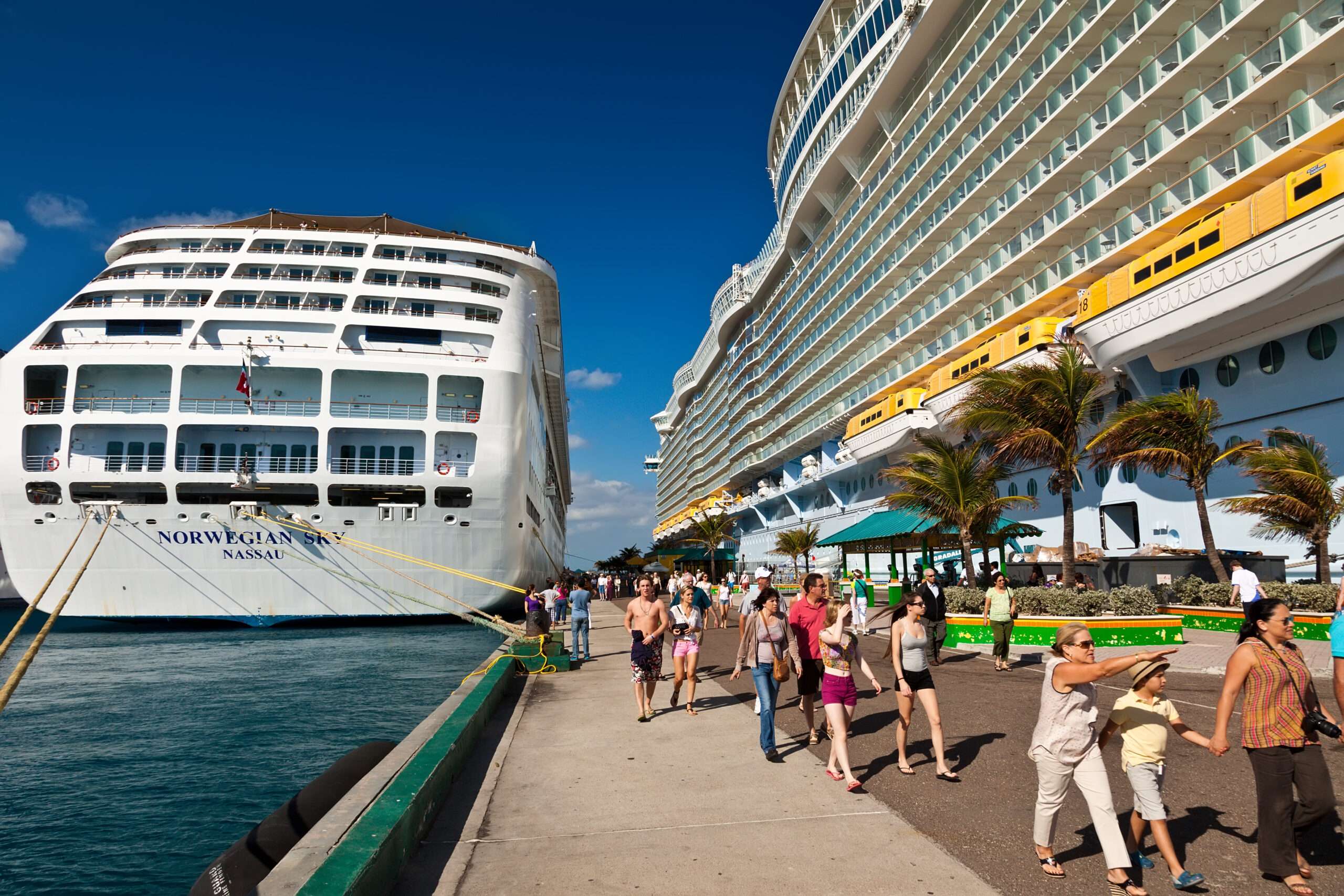 Tourists in the ship