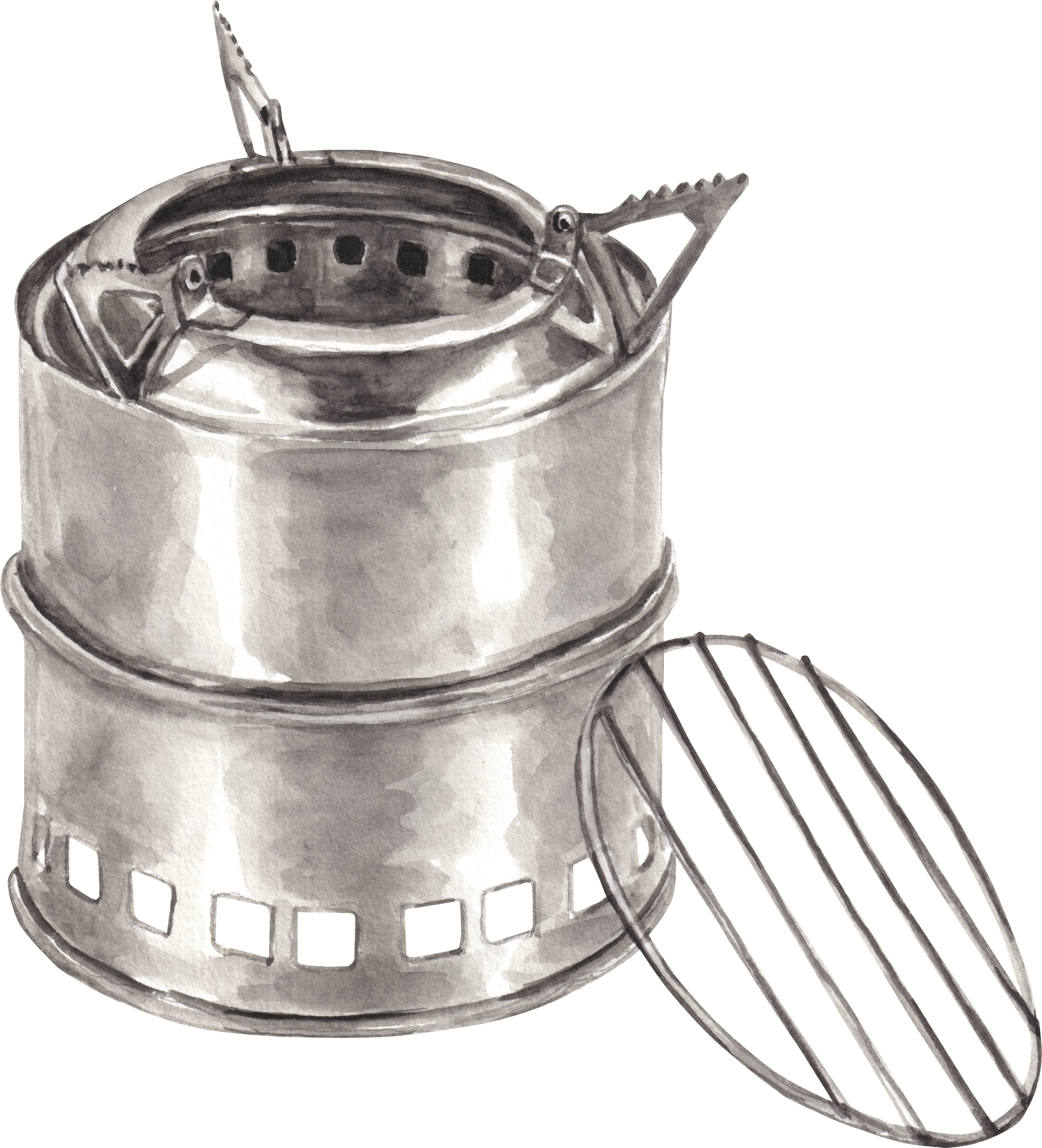 Portable stove and spoon | Illustration: Galichws/Fiverr