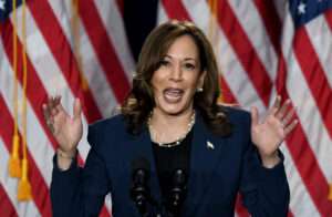 Vice President Kamala Harris at a campaign rally in Wisconsin