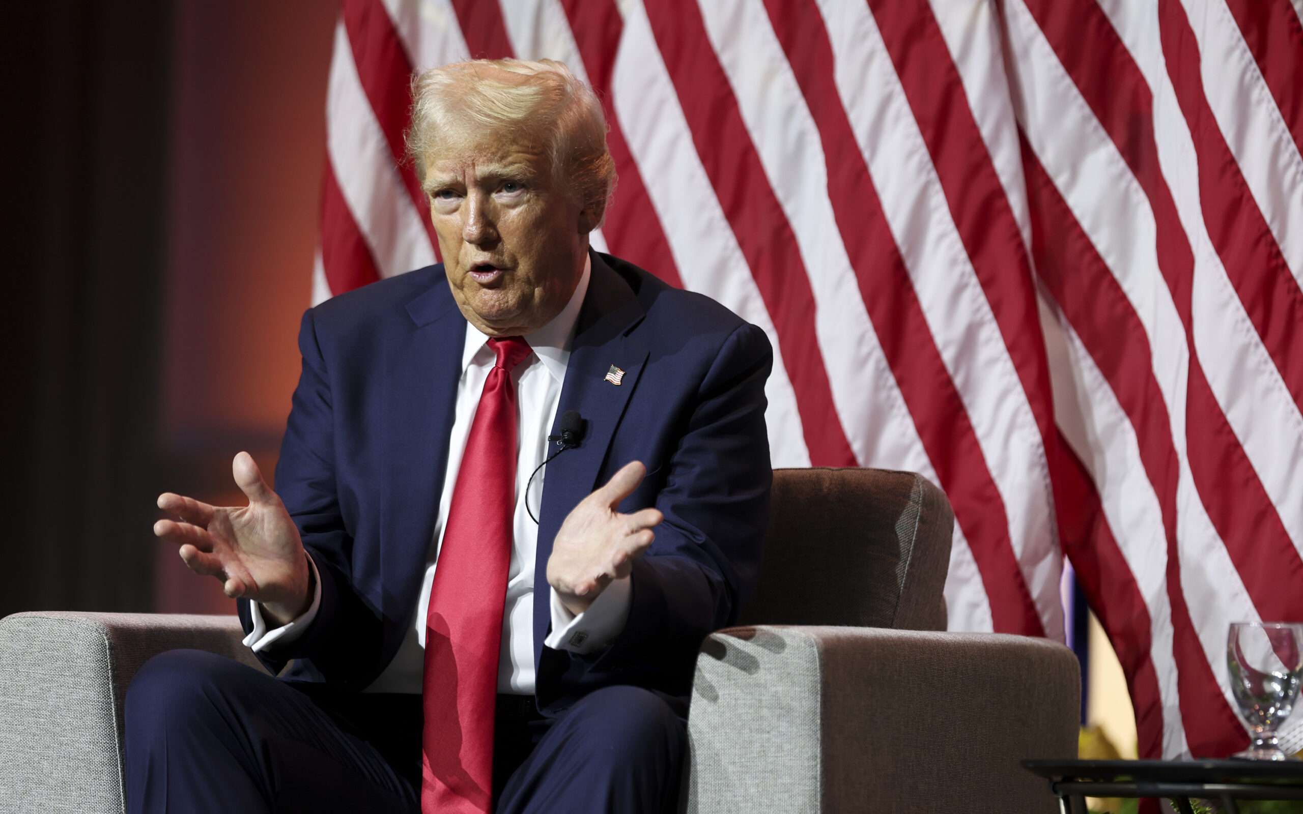 Trump falsely claims murder numbers are “skyrocketing” and blames Kamala Harris