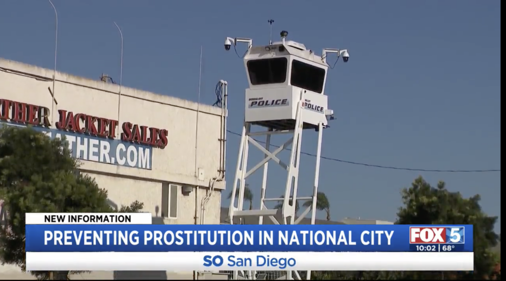 Prostitution surveillance tower goes up in San Diego