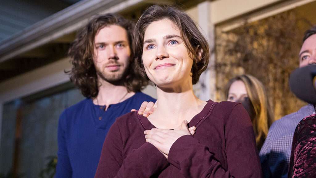 Photo: Amanda Knox speaks during a press conference in March 2015; Stephen Brashear/Getty