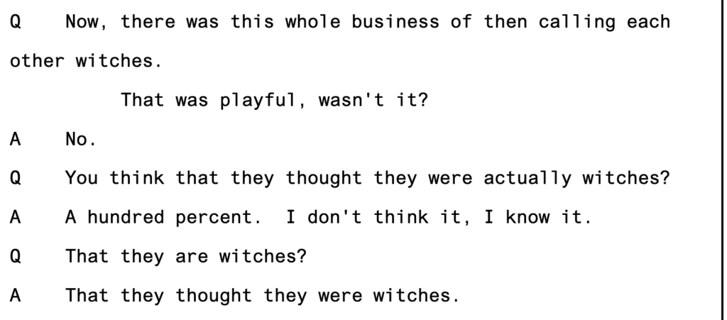 Neria testimony | screenshot from trial transcript