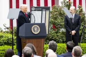 President Donald Trump and Commerce Secretary Howard Lutnick on "Liberation Day"