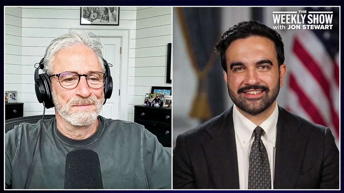 Zohran Mamdani Tells Jon Stewart Socialism Is Just Having a Library