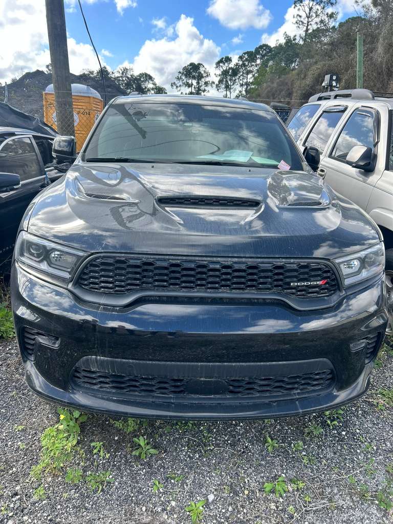 The front end of an undamaged Dodge Durango