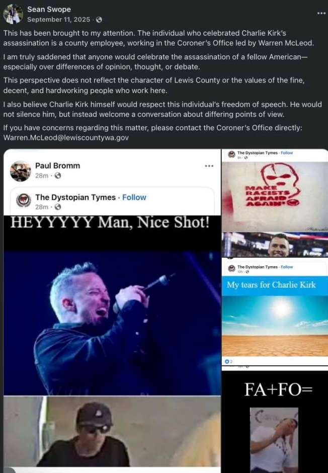 Doxing Suit over Post Criticizing Government Employee Kirk-Murder-Related Post …