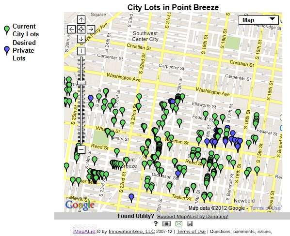 The city could use its own land, but that wouldn't inconvenience enough people Point Breeze