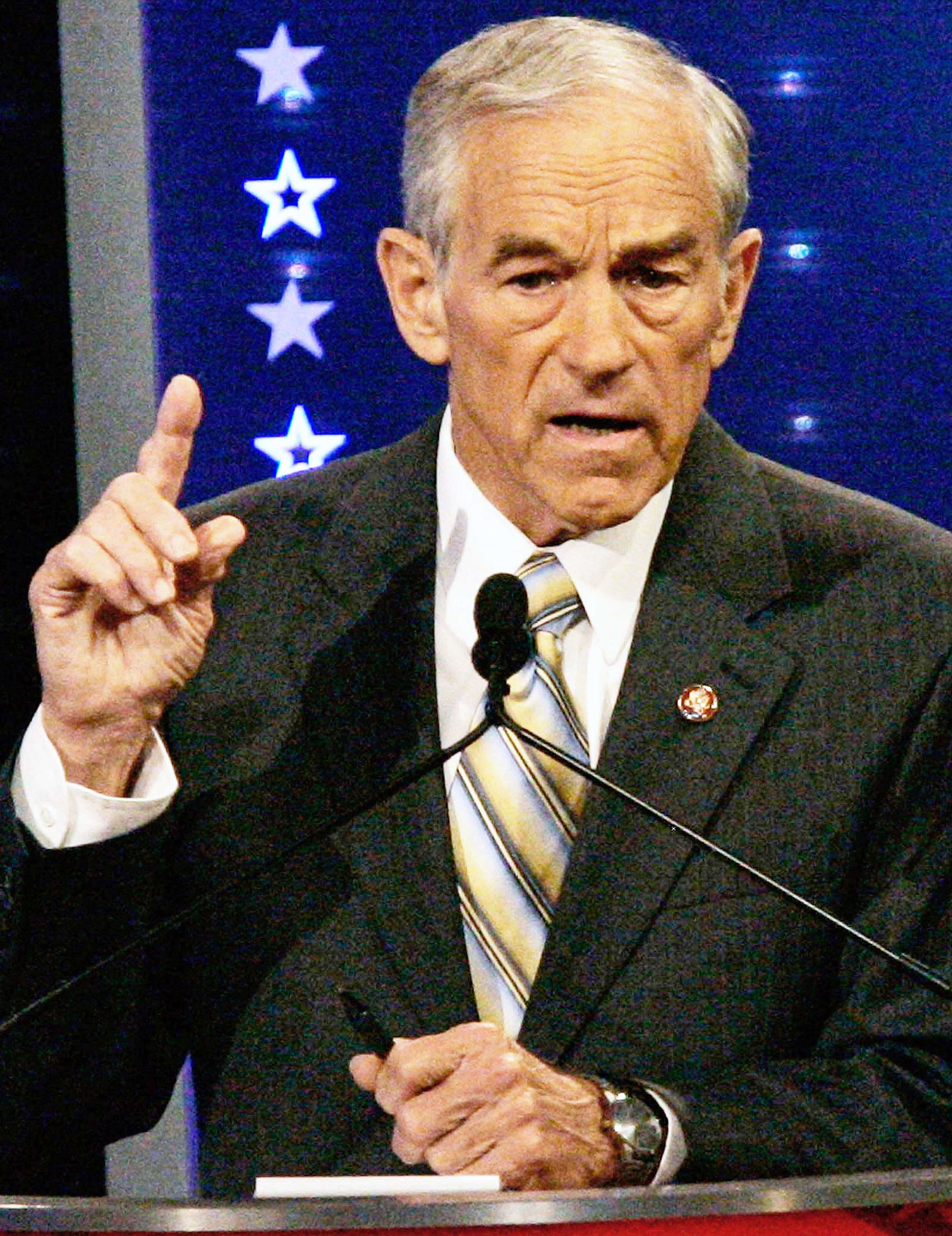 Ron Paul at a primary debate in 2007.