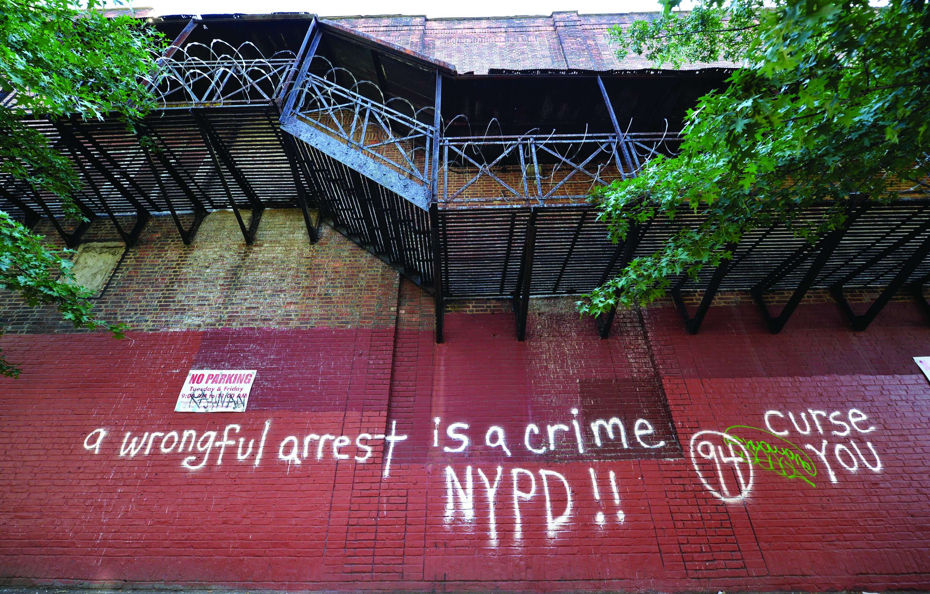 NYPD's Hate Crime task force investigates graffiti as a possible hate crime, August 2014