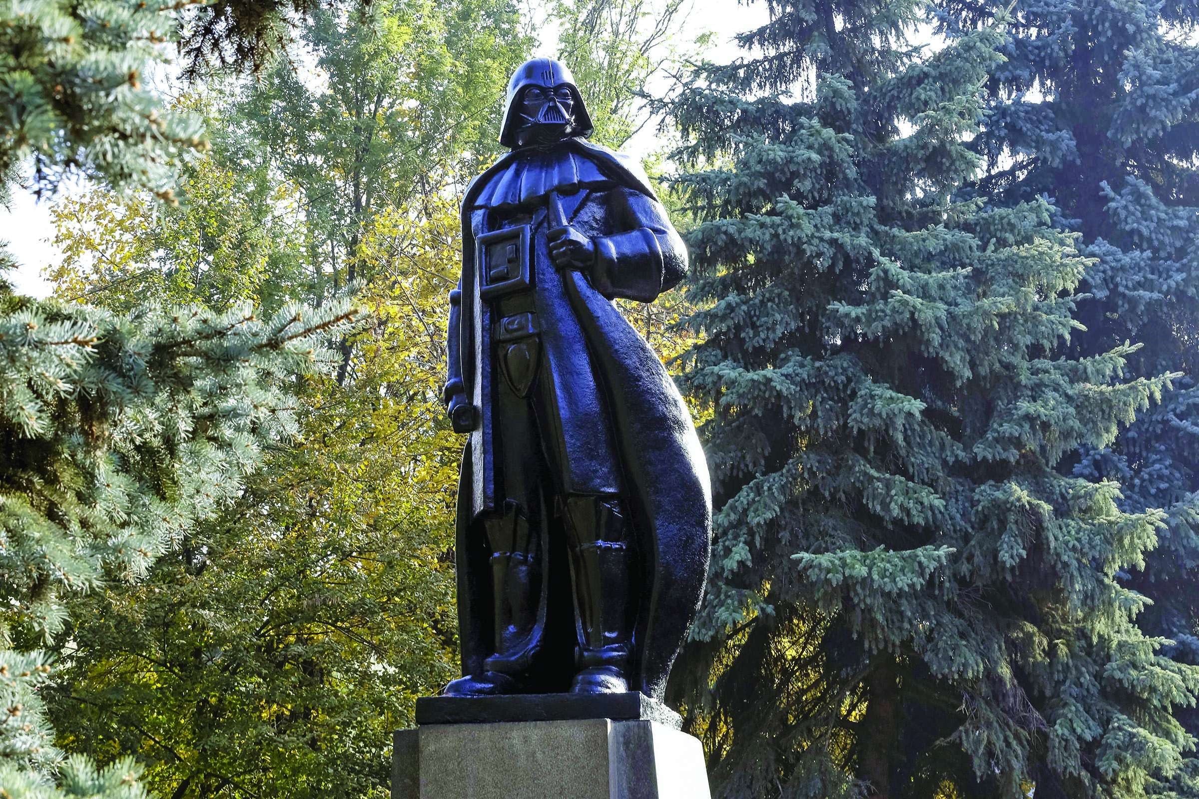 Vladimir Lenin statue as Darth Vader, Odessa, Ukraine