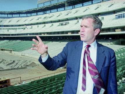 George W. Bush at Texas Rangers new ballpark, November 1993