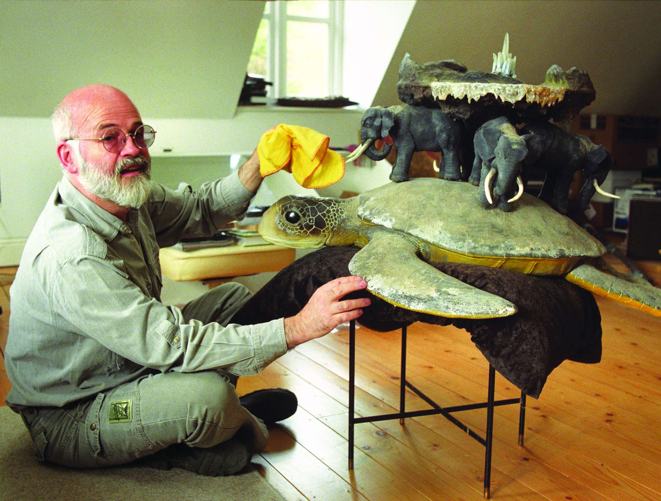 Terry Pratchett in his London home, 1997