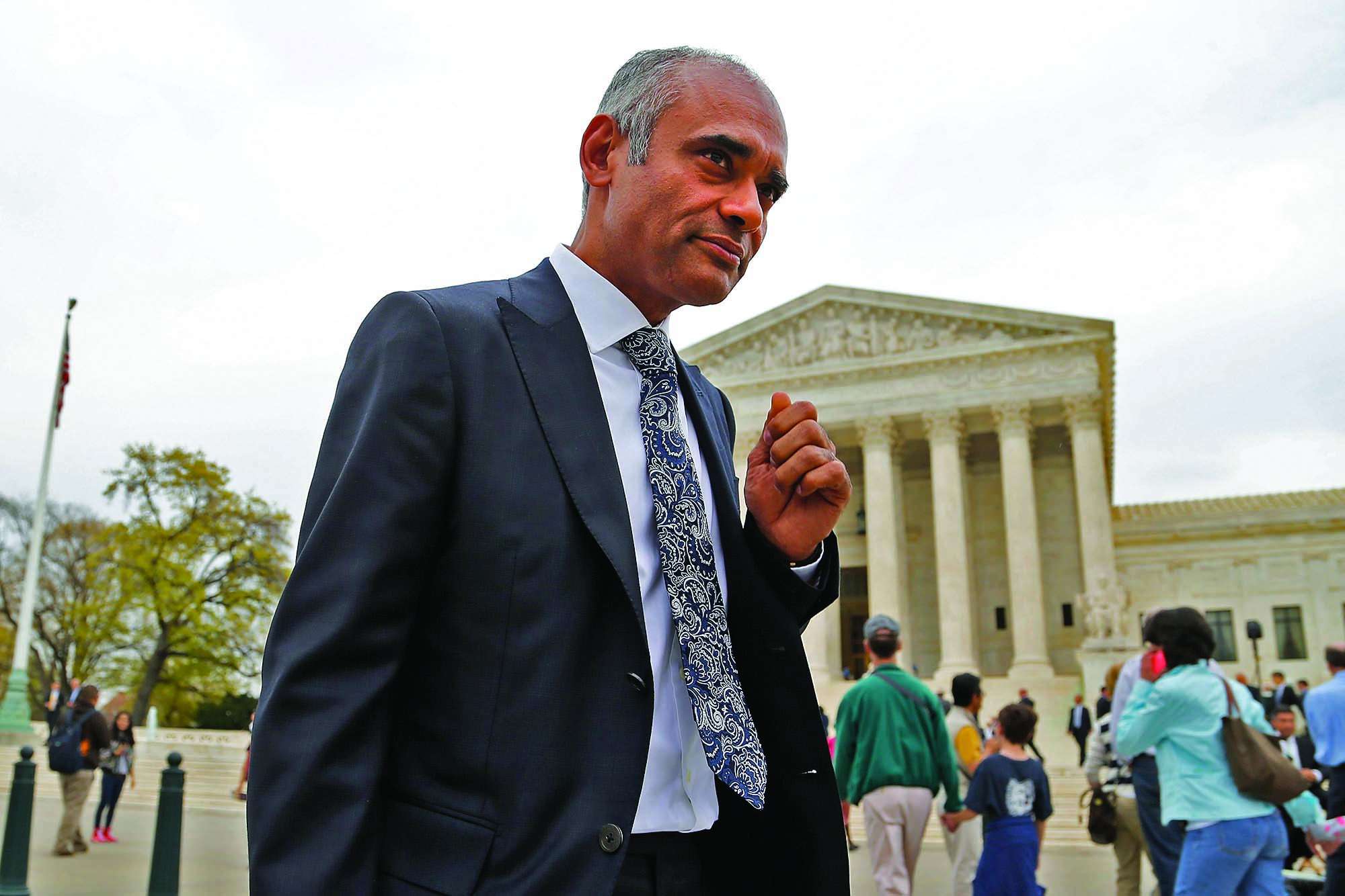 Chet Kanojia, CEO of Aereo, outside the Supreme Court.