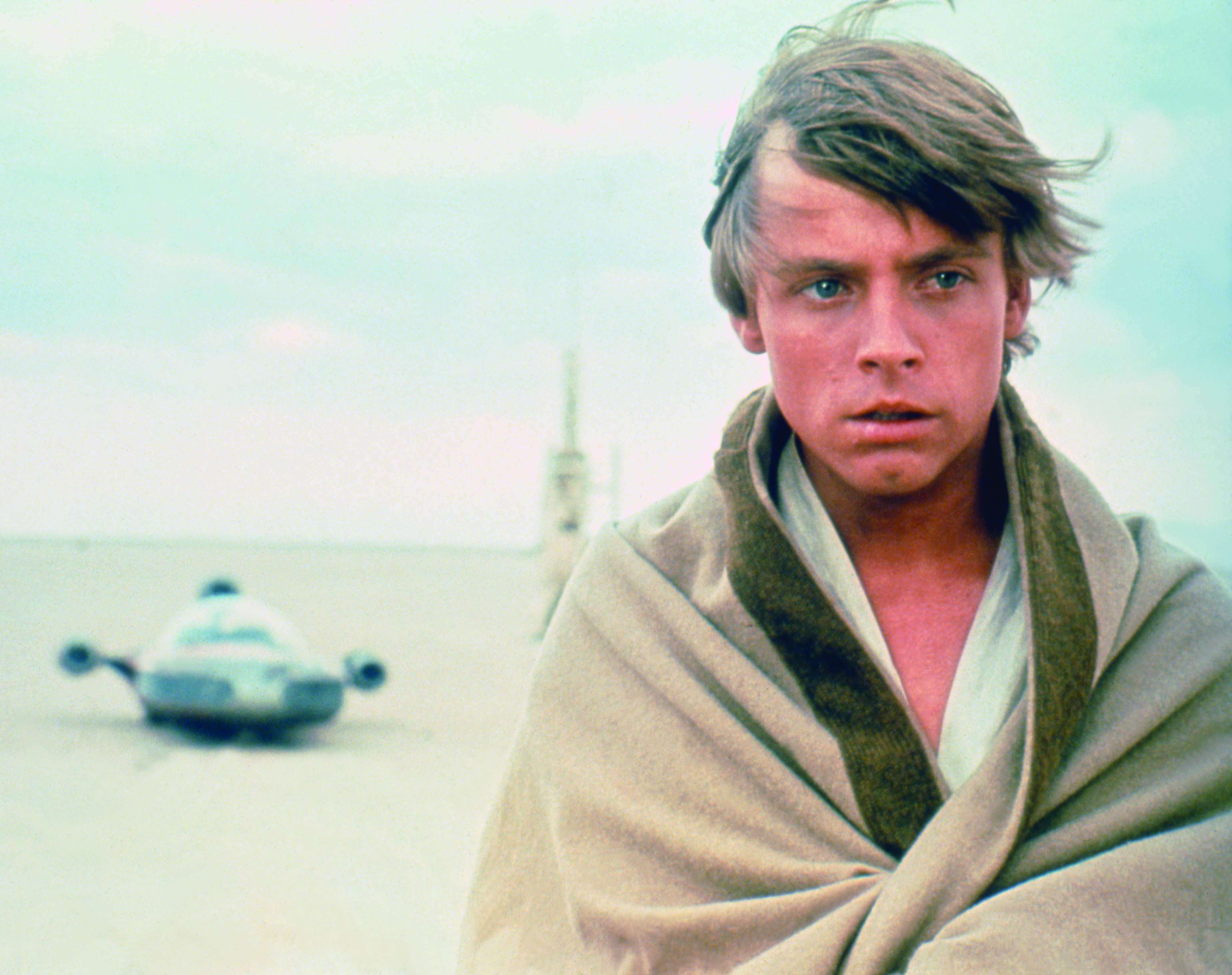 Mark Hamill on the set of Star Wars: Episode IV