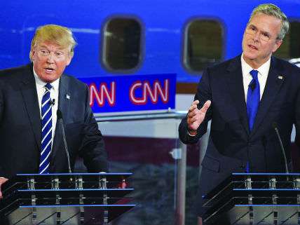 Trump and Bush at the CNN debate