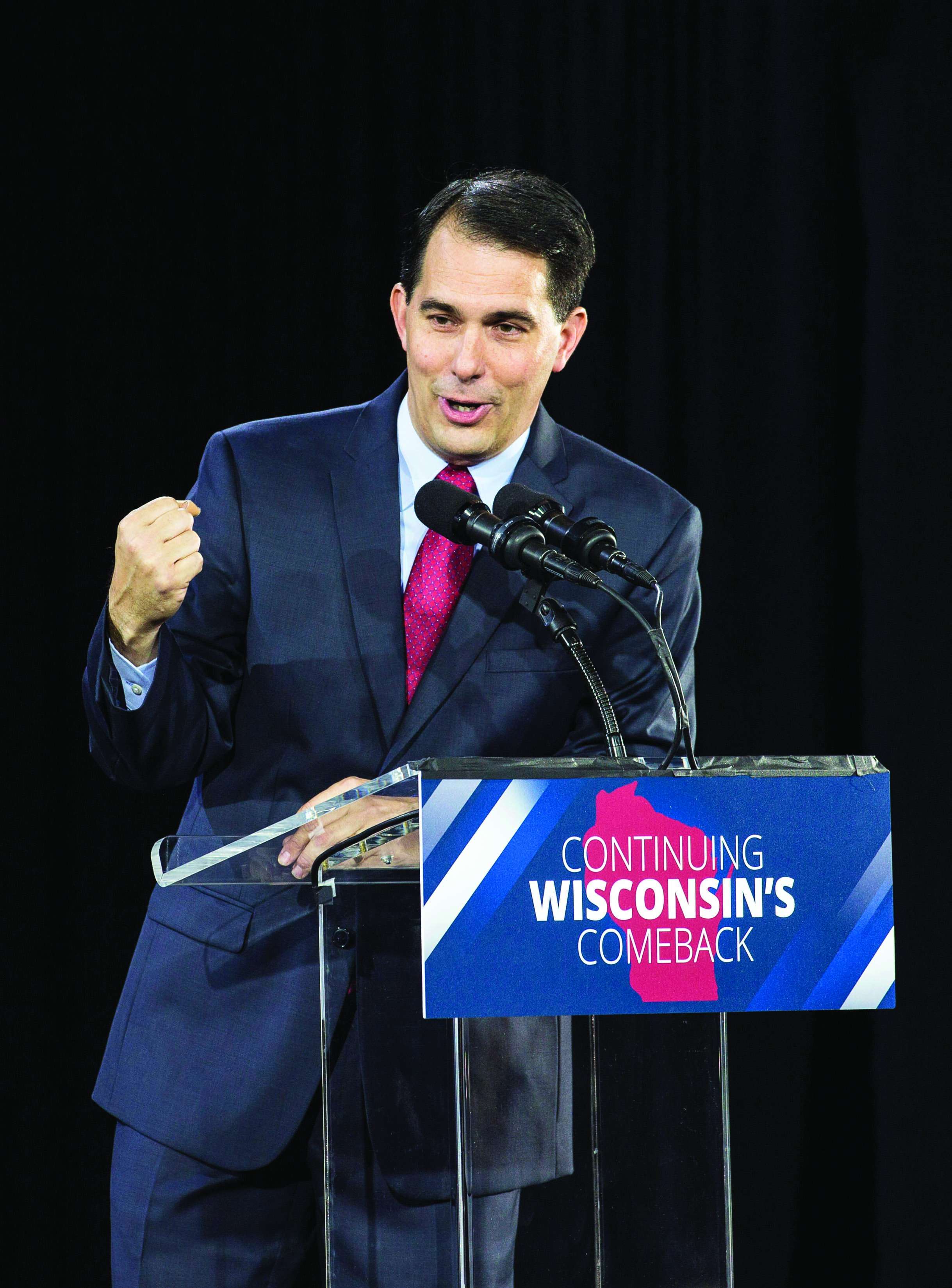 Scott Walker on election night, November 4, 2014