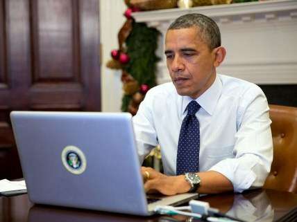 Obama on the computer