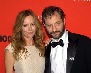 Judd Apatow and Leslie Mann