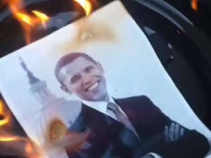 Obama burning