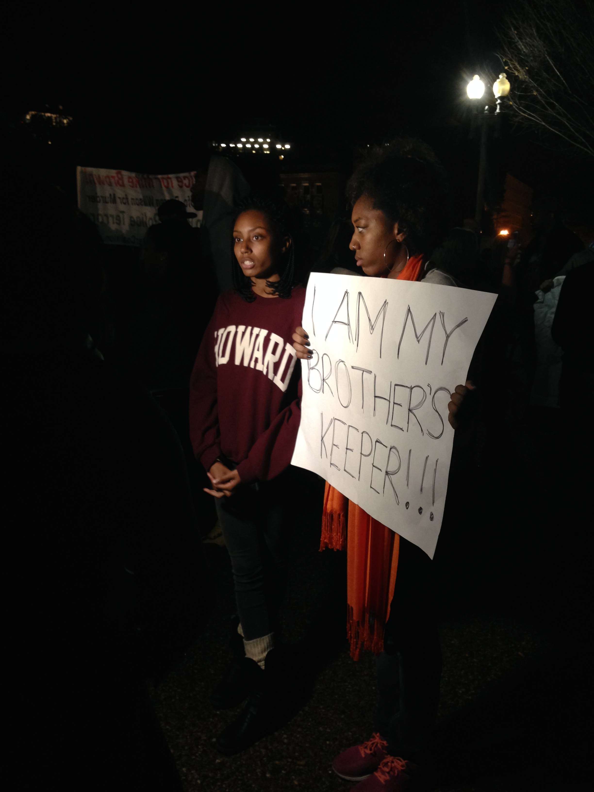 White House protesters after Ferguson decision.