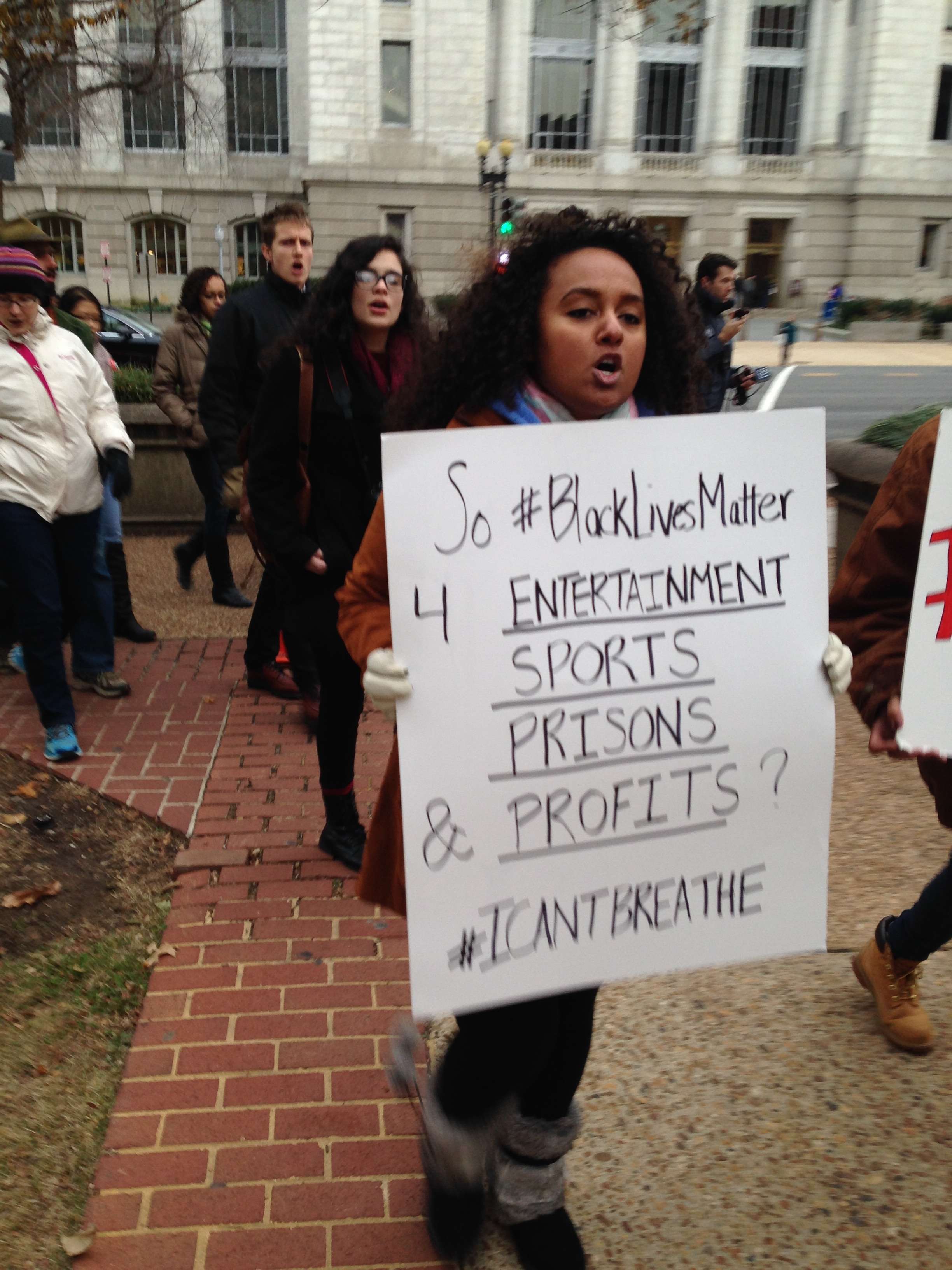 #DCFerguson protesters at the Department of Justice.
