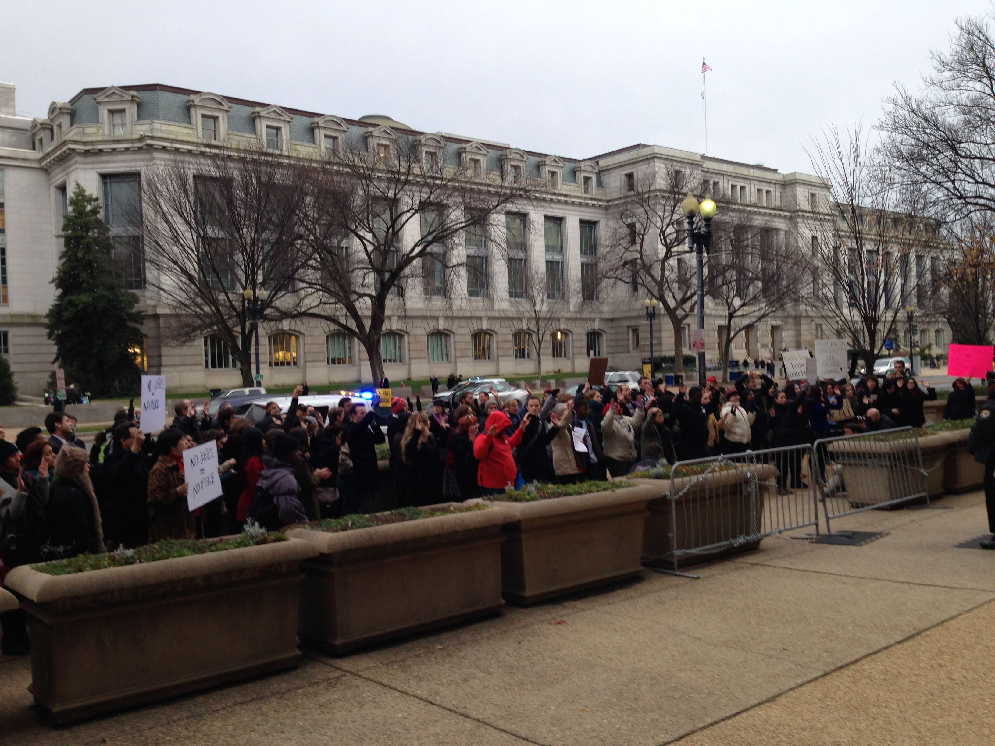 #DCFerguson protesters at the Department of Justice.