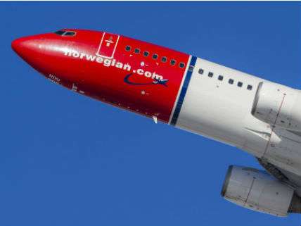 A Norwegian branded airplane