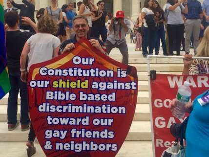 Libertarians join the celebration outside SCOTUS