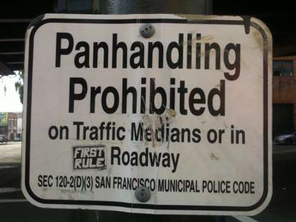 Panhandling Prohibited Sign