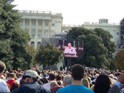 Pope Francis addresses a joint session of Congress