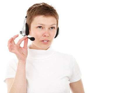 A call center employee