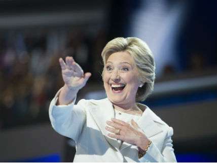 Clinton accepts the Democratic nomination.