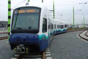 A Sound Transit light rail car