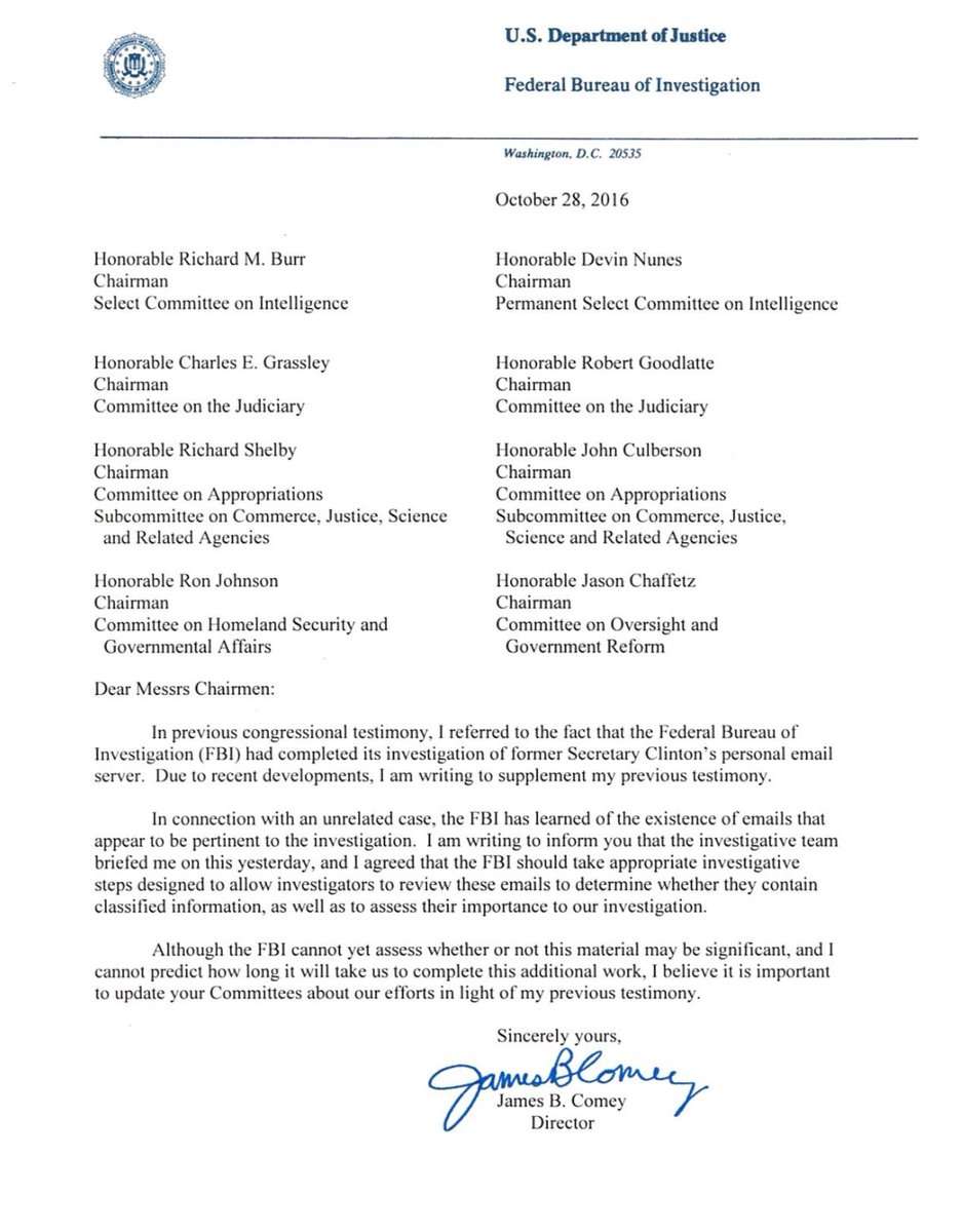 Comey Letter