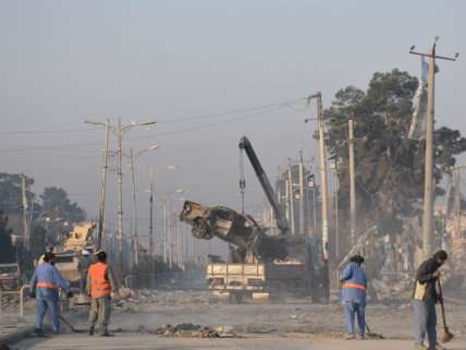 blast site of German consulate in Mazar-e-Sharif, Afghanistan